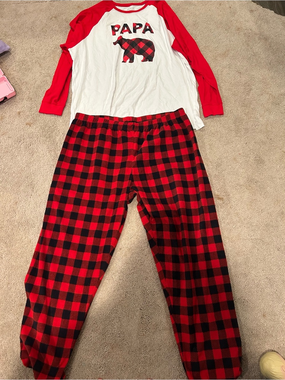 Menโs PAPA Bear Pajamas XXL